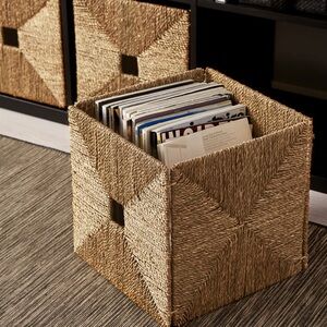 IKEA Natural Woven Seagrass Storage Cube